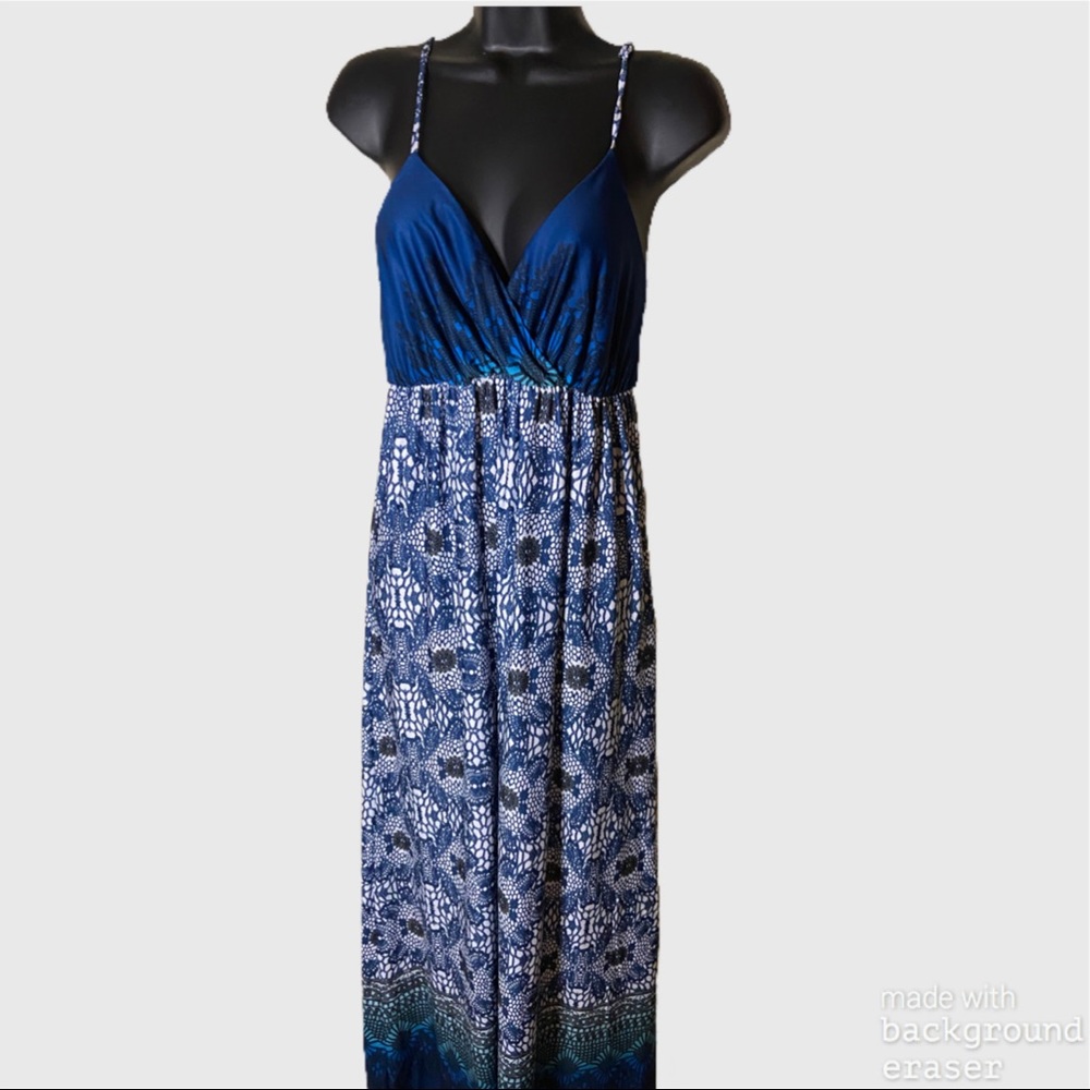 Cory P Maxi Dress in blues